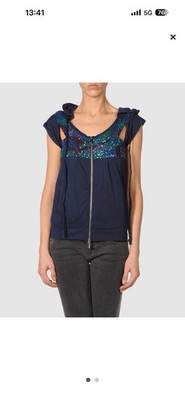 Patrizia Pepe Designer Jacke Pailletten Luxus Party Couture Gr 1 XS/S 34/36