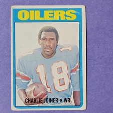 Charlie Joiner 1972 Topps Rookie Card  RC #244 EX -  HOF Oilers. rookie card picture