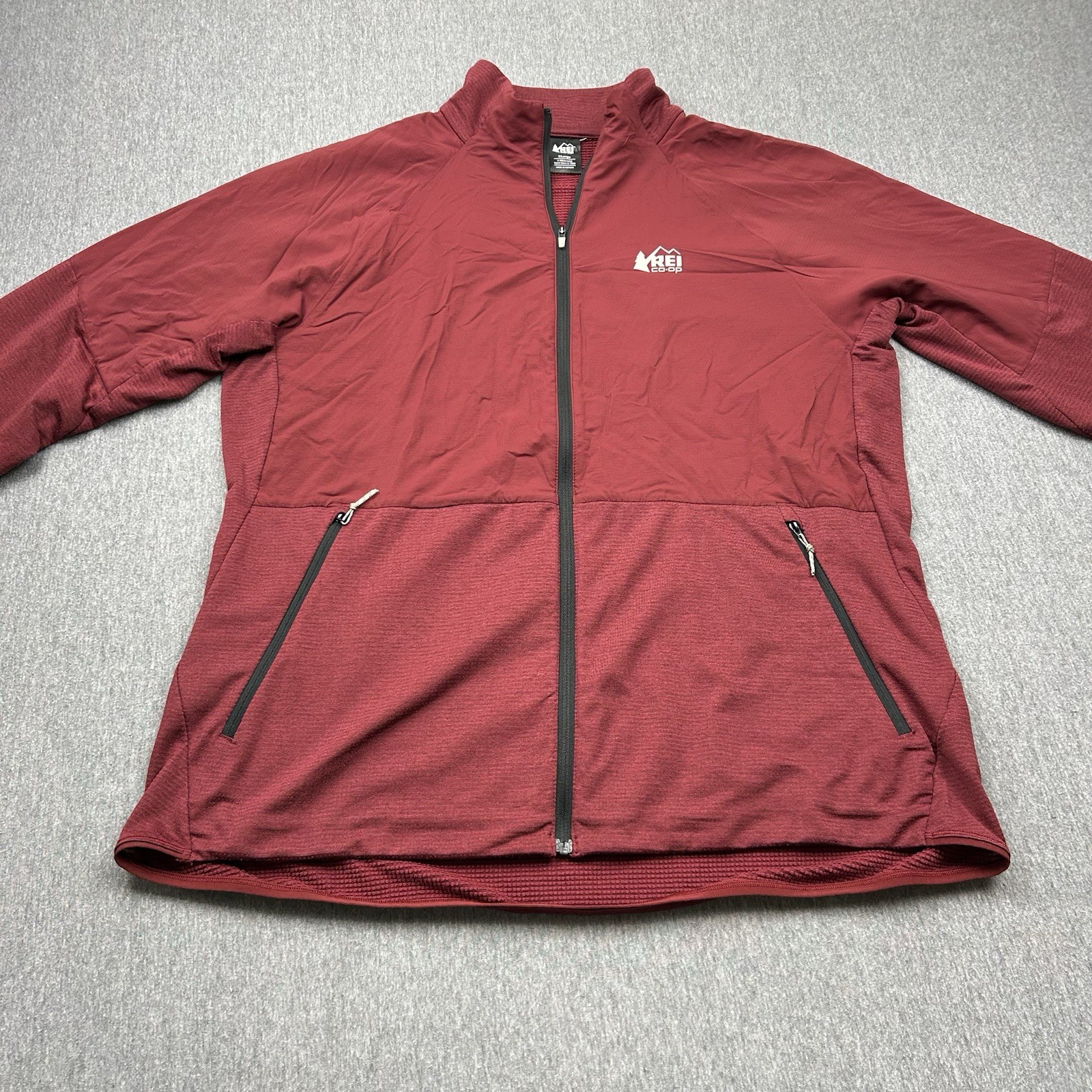 REI Full Zip Softshell Red Jacket Zip Pockets Men… - image 3