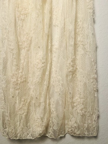 Cream Lace Wrap Cover Up Skirt Maxi Sheer Boho Beach Swim Coverup Tie Waist - Bild 3 von 13
