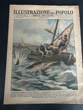 Illustrazione del Popolo 48 1939 Pietra Ligure Pesce Spada nel Mar Ligure