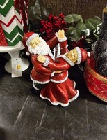 Deko Mr & Mrs Santa Tanz Rot Weihnachten Clayre & Eef Weihnachtsmann & Frau