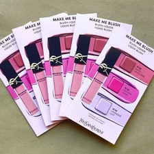YSL Make Me Blush Liquid Blush Sample Cards 3 Shades – Lot of 5 – New