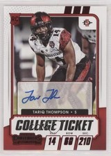 2021 Contenders Draft Picks College Game Ticket Red Tariq Thompson #302 Auto 7eo