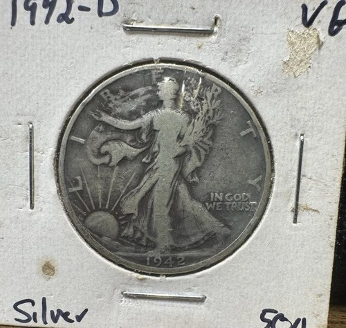 Walking Liberty half 1942-D Silver VG