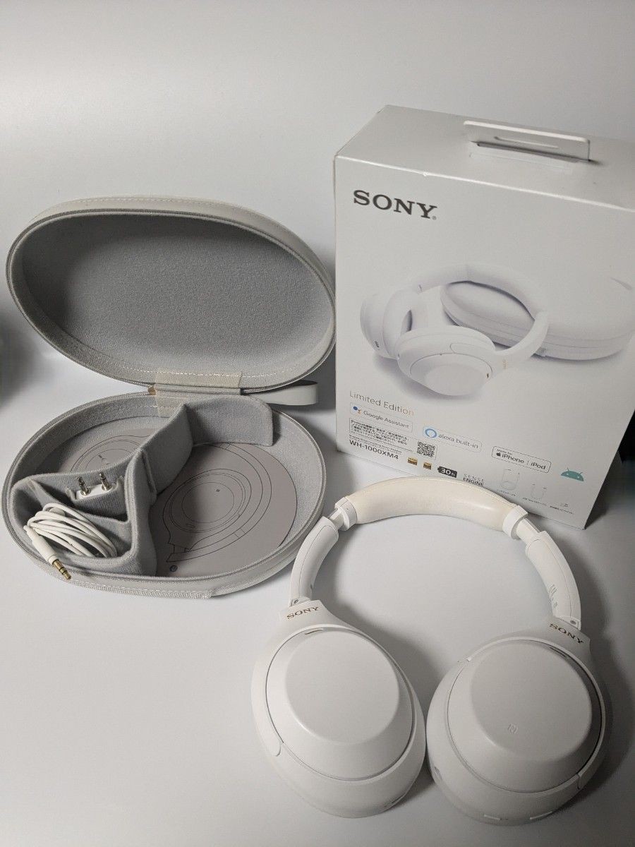 SONY WH-1000XM4 Silent White Limited Wireless Noise Canceling