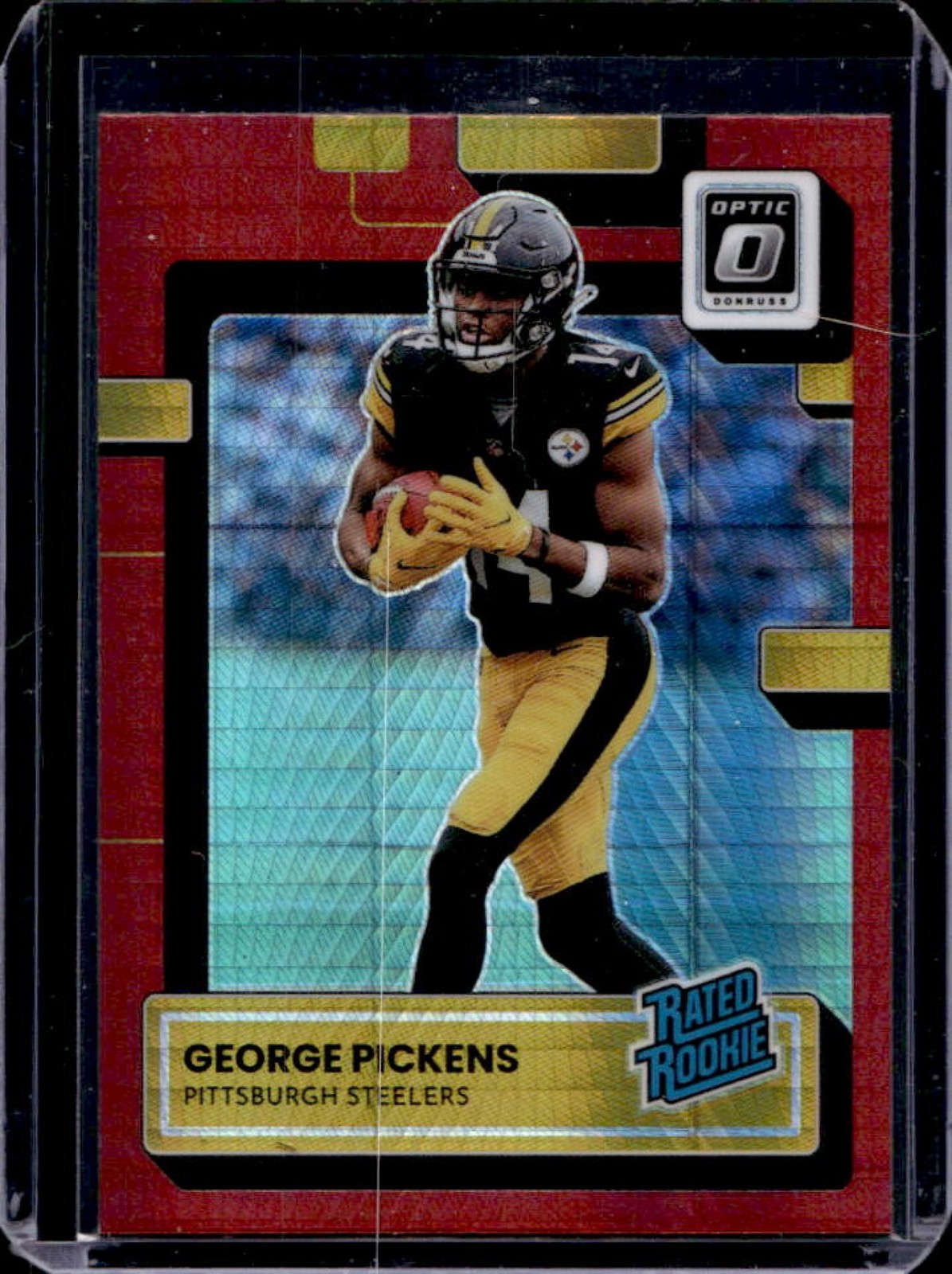 2022 Donruss Optic George Pickens Red Hyper Rated Rookie #223 Steelers