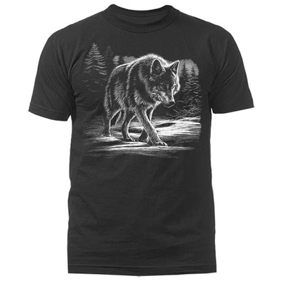 #ad Lone Wolf Walking Wilderness Outdoor Wildlife Nature T shirt $17.84