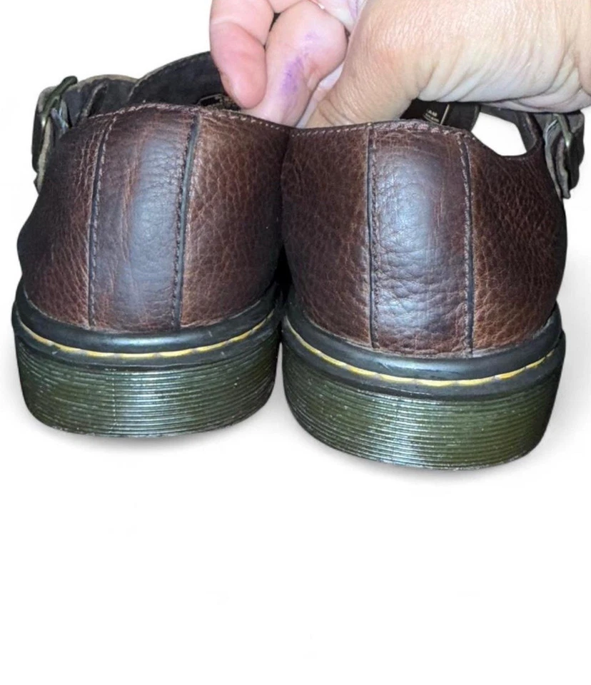 Vtg Dr. Martens Unisex Fenton Brown Leather Fisherman Sandals Size 11 Women - Image 4 of 4