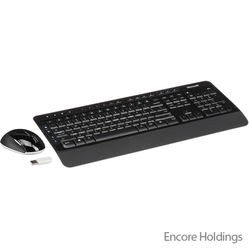 Microsoft Wireless Desktop 3050 With AES Keyboard and Mouse - Black PP3-00001