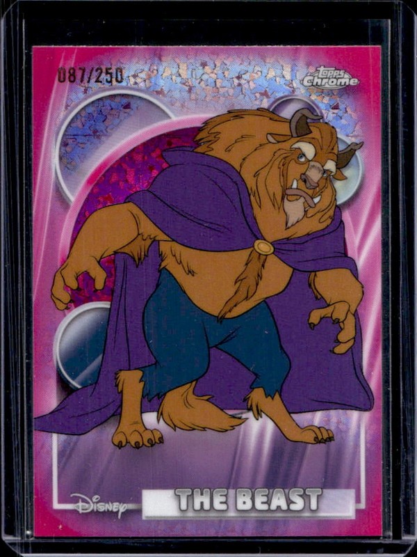 2026 Topps Chrome Disney The Beast Pink Mini-Diamond Refractor #/250 Beauty and