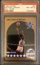 1990 Hoops All-Star #5 Michael Jordan PSA 8 Chicago Bulls