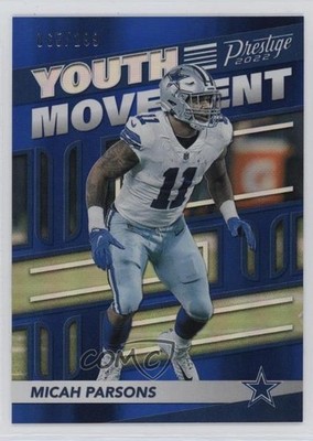2022 Panini Prestige Youth Movement Xtra Points Blue 65/299 Micah Parsons 1aj4