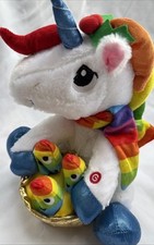 Gemmy Christmas Unicorn Animated Musical Plush Toy Rainbow Deck the halls Works 