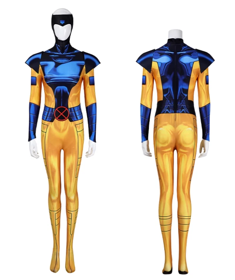X-Men 97 Jean Gris Fénix Niña Cosplay Traje de Una Pieza Traje Ajustado Foto 3 de 4