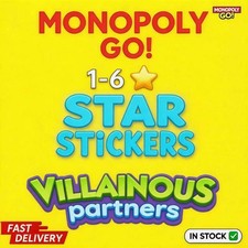   ALL Monopoly Go Stickers 1-6   FAST Delivery  Every Card Available 