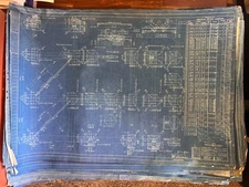 Vintage Steel Structure Blueprints Originals 1947 (36"x24")