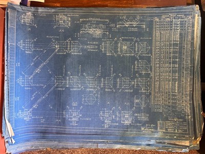 Vintage Steel Structure Blueprint Original from 1947 (36''x24'') ONLY ONE SHEET