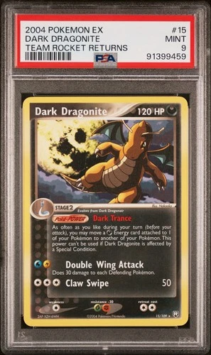 Team Rocket Returns Dark Dragonite 15/109 Pokémon Non-holo PSA 9