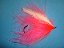FLY FISHING FLIES - Traditional Orange/Pink MARABOU SPEY Fly size #2/0 (6 ea.)