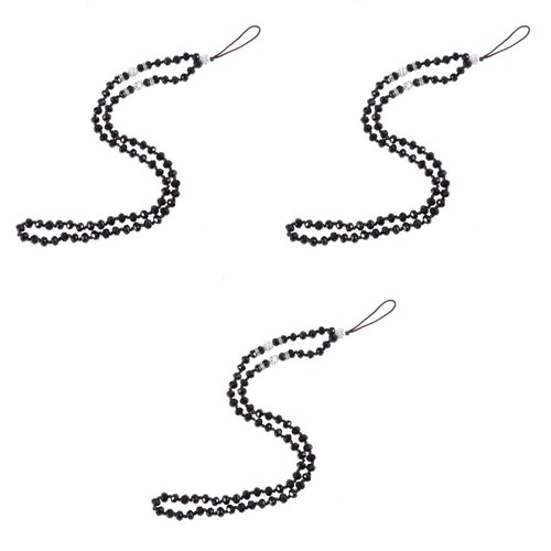 3 Count Handyriemen Schwarzes Schlüsselband Telefon Lanyards Für Um Den Hals - 第 5/12 張圖片