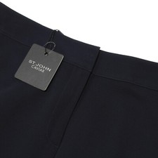 St. John Caviar NWT Emma Crop Dress Pants Size 6 in Solid Dark Navy Blue