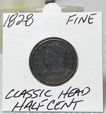 K*N様 13 Star Classic Head 1828 Half Cent 1828 Classic Head Half Cent 13 Stars Early Copper Half Penny