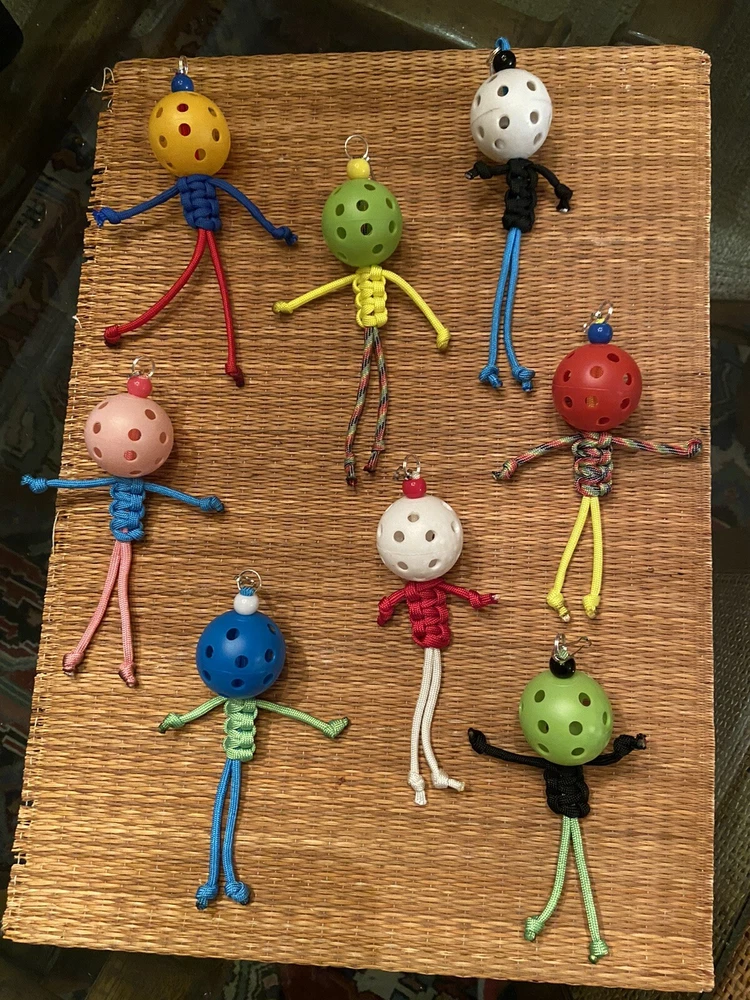 Pickleball Man/Doll Key Chain Zipper Pull Bag Pickleball Man/Doll Key Chain Zipper Pull Bag