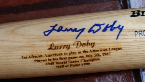 LARRY DOBY SIGNED BASEBALL BAT LIMITED #47 HALL OF FAMER 1998 STEINER SPORTS COA - Picture 3 of 9