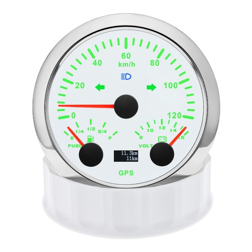 85mm 3 IN 1 GPS Speedometer 120km/h with Volt Fuel Level Gauge for Boat Car ATV - Picture 6 of 14