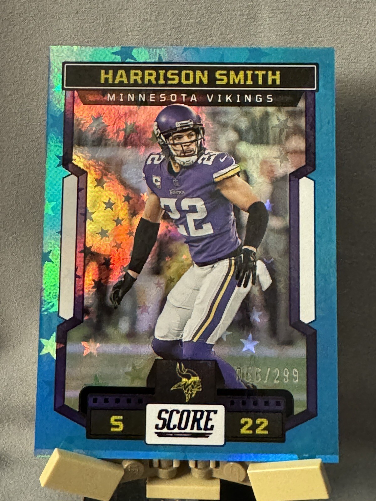 2023 Panini Score Harrison Smith Blue Stars 056/299 Minnesota Vikings #116