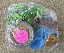 Hermit Crab accessories Kit  Rocks, Food, Food & Water Dish Palm Tree And Sponge
