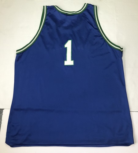 Camiseta deportiva azul vintage años 90 Y2K 1998 campeón Dallas Mavericks #1 talla 52 rara sin etiqueta con nombre - Imagen 2 de 9