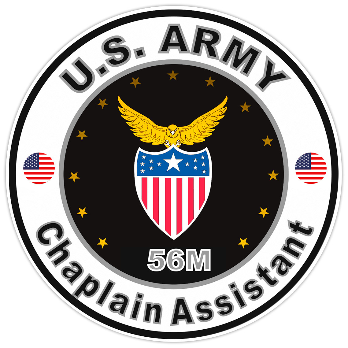 United States Army Chaplain Assistant Bumper Sticker Military Soldier Decal 5"