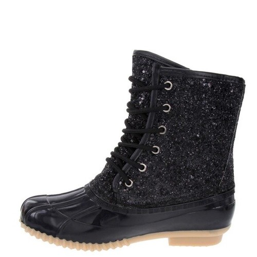 Sugar Skipper Black Glitter Winter Duck 