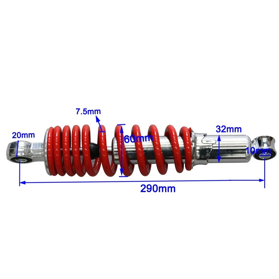 2x 290mm 700lbs Rear Shock 110 125cc ATV Go Kart Quad Dirt Bike Taotao Coolster - Image 2 of 4