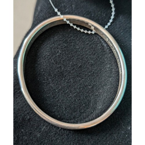 Tiffany & Co. 1837 - 7.87" Sterling Silver Oval Bangle - Gently Used - Picture 3 of 3