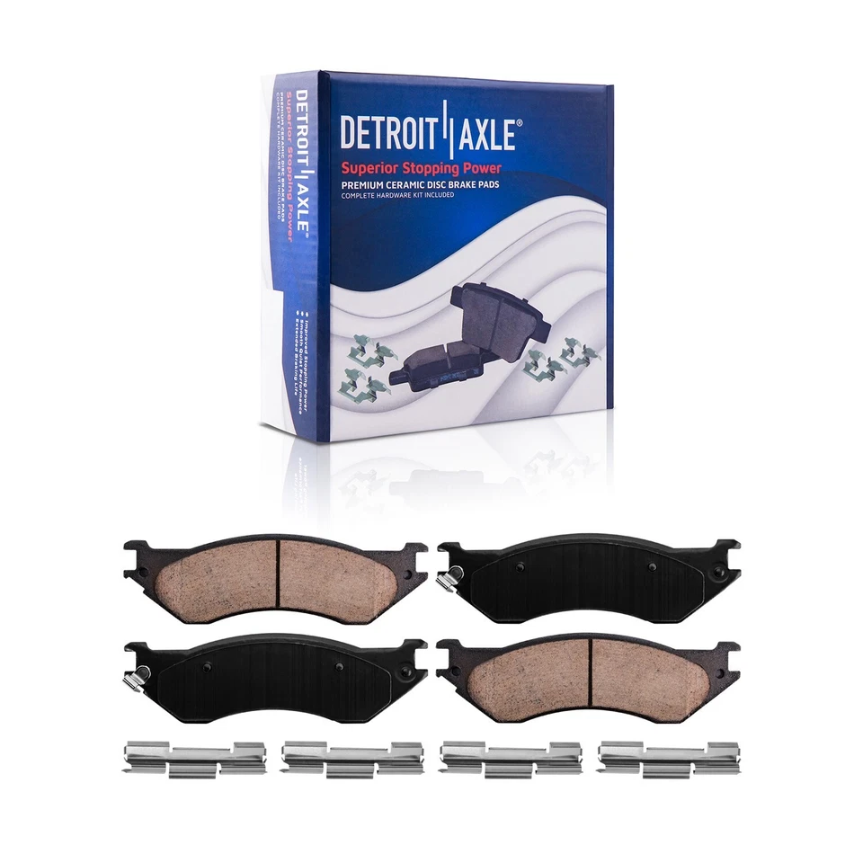 Rotores perforados delanteros y traseros + pastillas de freno de cerámica para Dodge Ram 1500 2500 3500 Foto 4 de 4