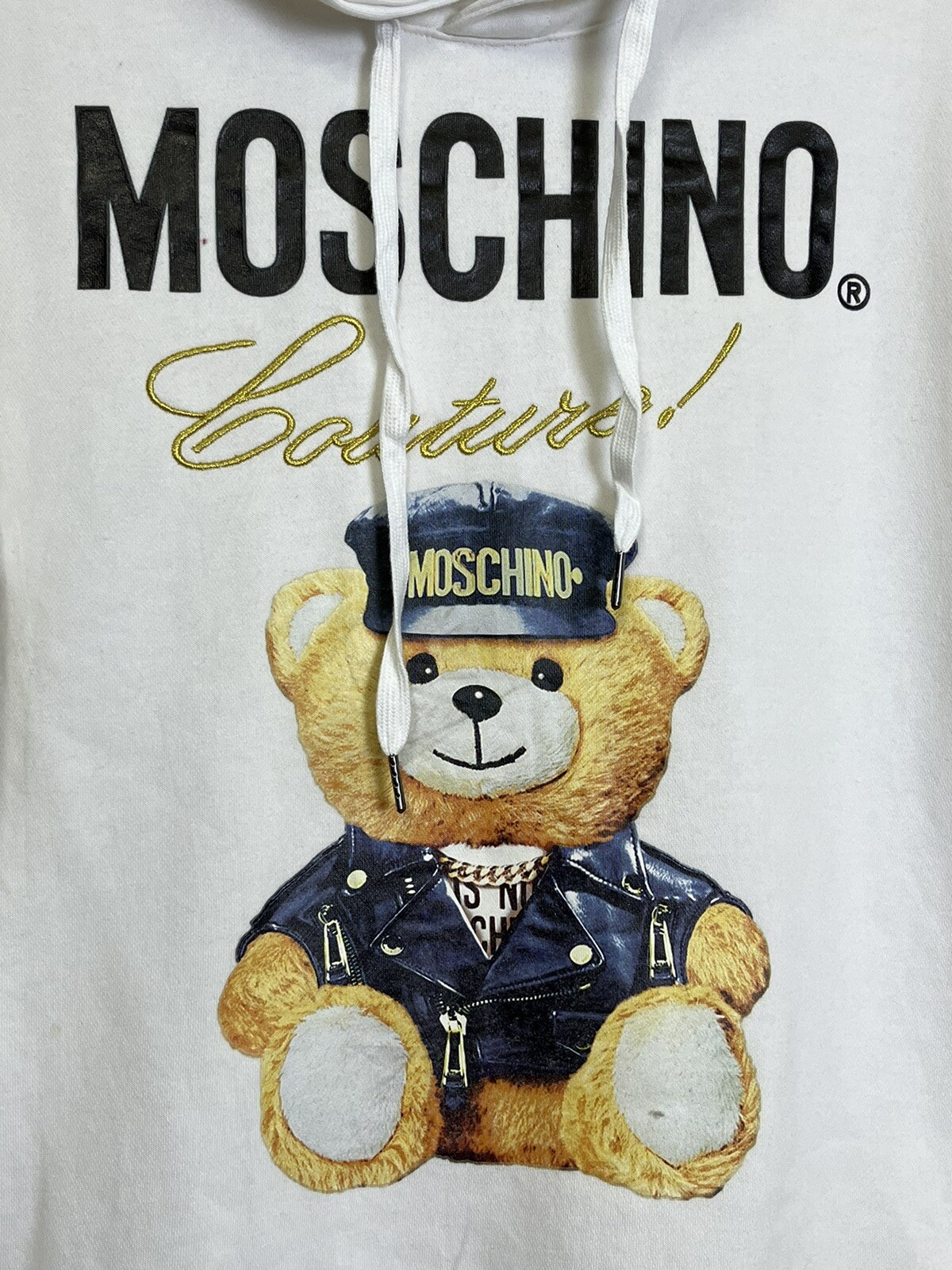 AUTHENTIC MOSCHINO MILANO COUTURE BEAR HOODIES/size L(22.5