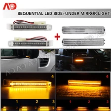 Dynamic LED Side Mirror Marker Light Under Glass Turn Signal Lamp For 09-14 F150