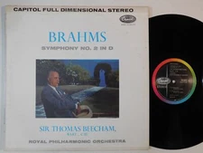 BEECHAM Brahms Symphony No. 2 CAPITOL LP SG 7228 NM asd