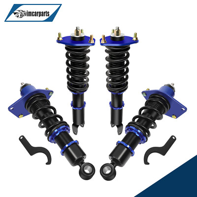Coilovers Suspension Set Blue Adj. Height Struts Shocks For