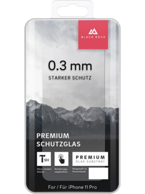 Black Rock Display Schutzglas Apple iPhone 11 Pro Bildschirm Schutz Hartglas B49