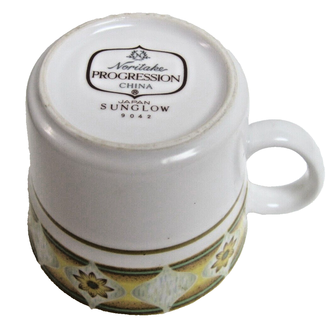 1970'S Noritake SUNGLOW RETRO BOHO SUNFLOWERS Cups and Saucers eBay