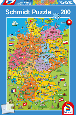 DEUTSCHLANDKARTE MIT BILDERN - Schmidt Puzzle 56312 - 200 Teile Pcs.