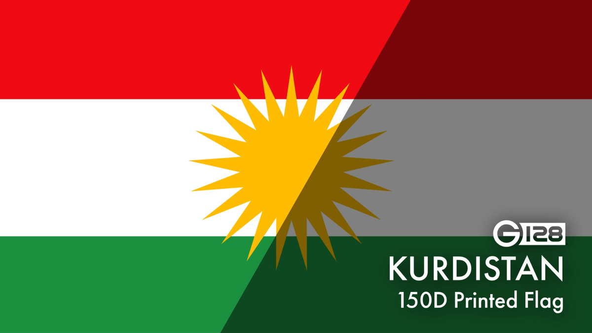 NEW G128 Kurdistan Region Flag 2-Pack 3x5 Ft Printed 150D