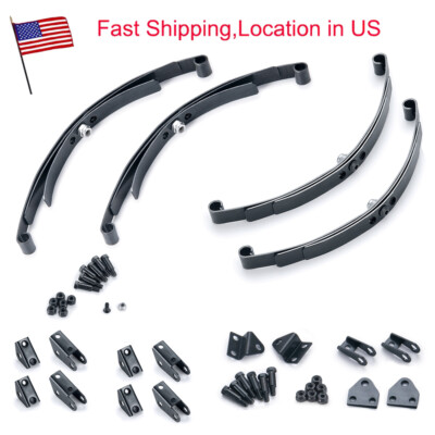 FLYXM 1Pair Front/Rear Steel Leaf Springs for 1/14 Tamiya RC Tractor Truck Cars