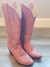 Vintage Women s Pink Mauve Kenny Rogers Cowboy Boots Size 6.5M Style 40455 USA