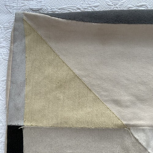 West Elm Crewel Geo Pieces Pillow Cover Multi Color Block 23x23 100% Cotton - Picture 2 of 13
