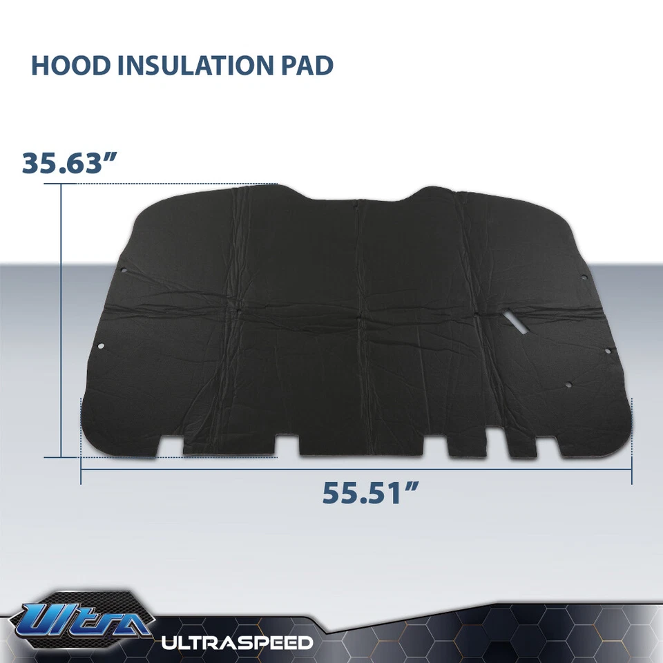 Almohadilla aislante de capó de 1/2" con clips apta para Chevrolet Tahoe 2000-2006 y Suburban Foto 3 de 4